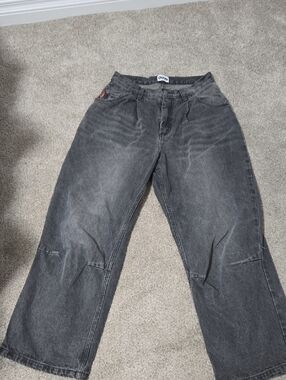 Men's Black Washed Jeans